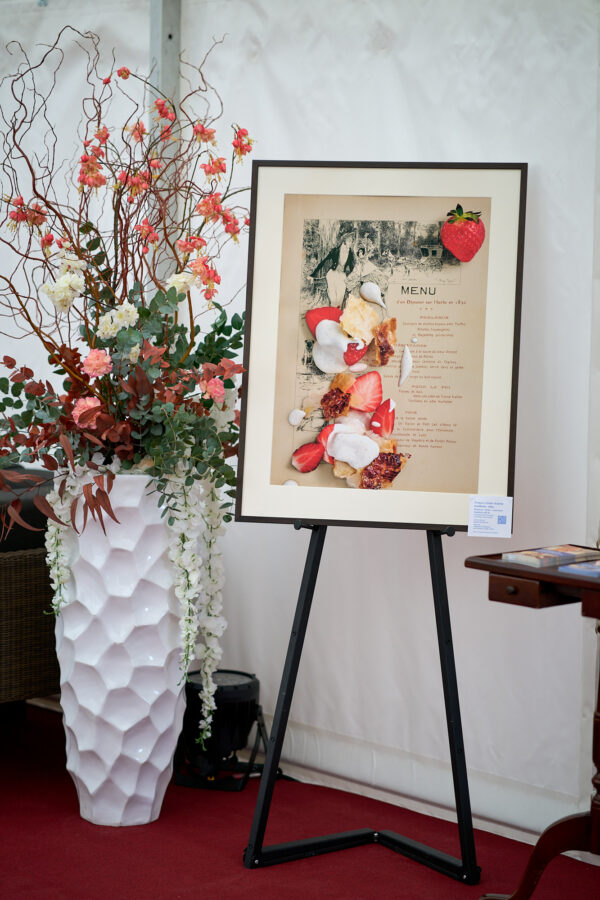 Fraises crème fraîche feuilletée. 1830 | gerahmter Kunstdruck, limitiert – Bild 3