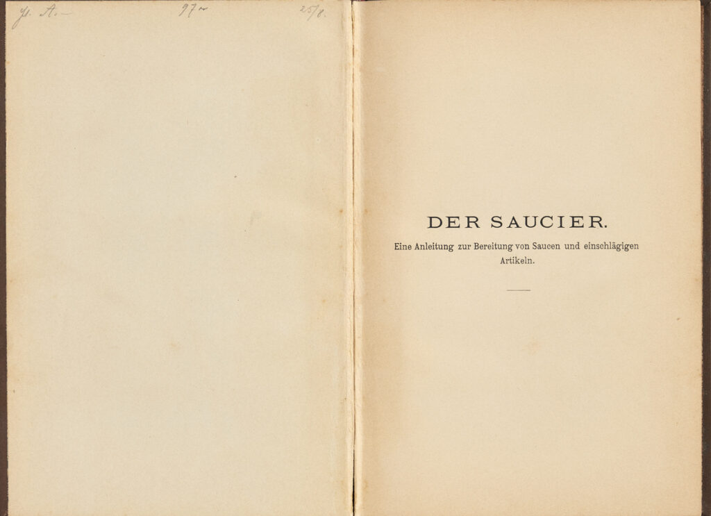 Der Saucier. 1897 culinary timepieces by Sandner