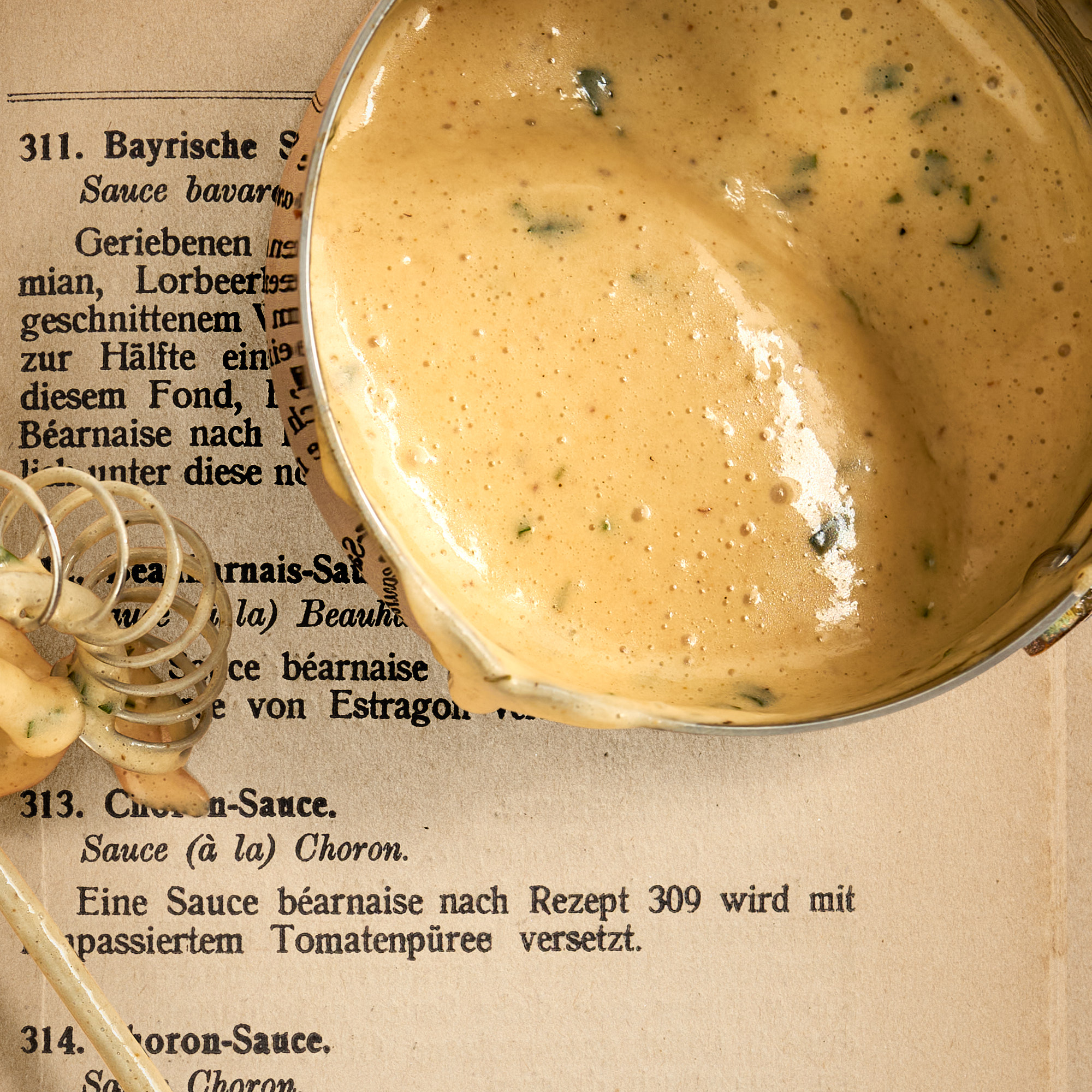 Sauce (à la) béarnaise. 1918 | gerahmter Kunstdruck, limitiert – Bild 3