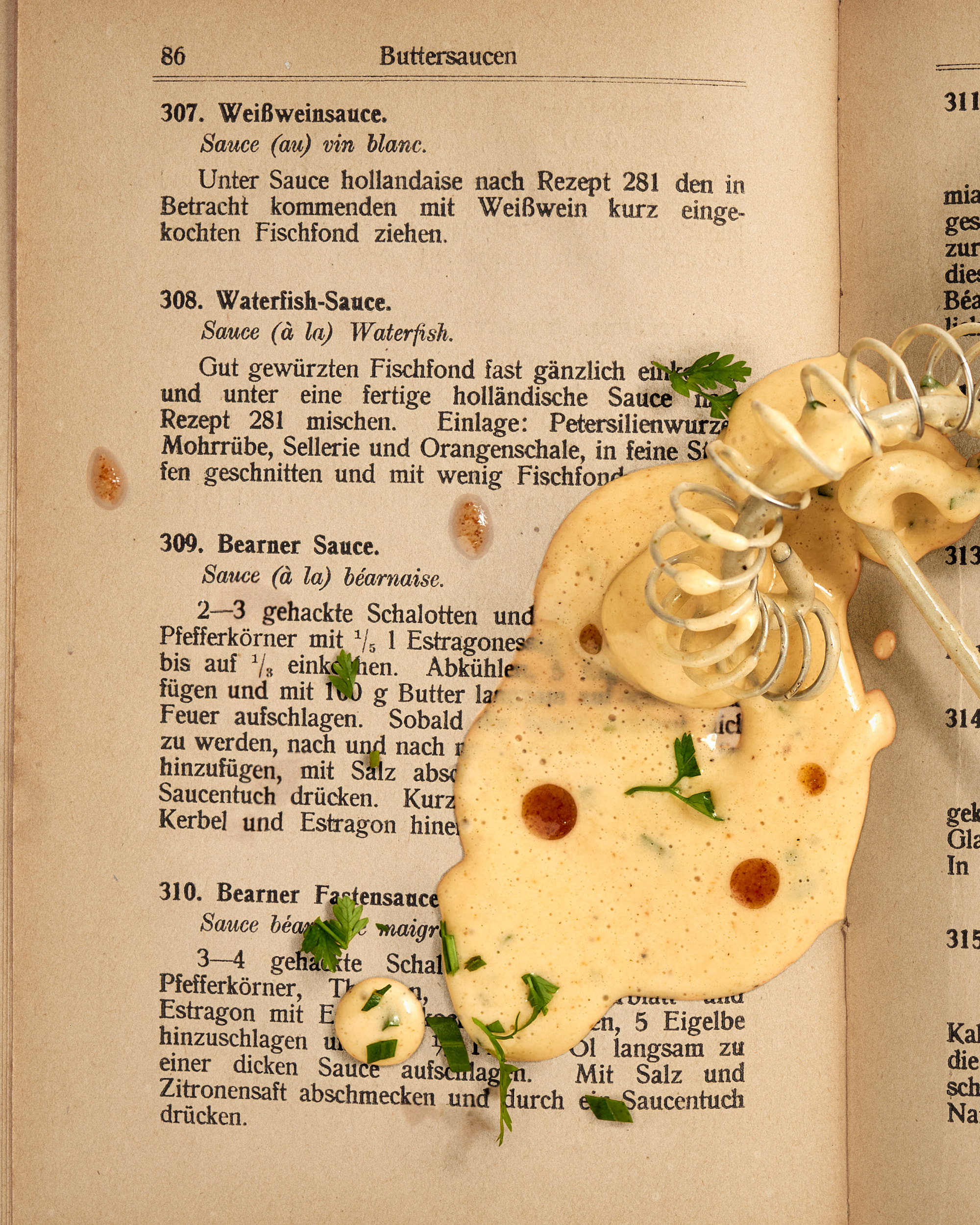 Sauce (à la) béarnaise. 1918 | gerahmter Kunstdruck, limitiert – Bild 2