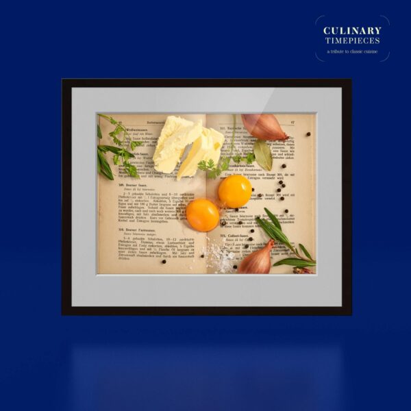 Zutaten der Sauce (à la) béarnaise. 1918 | gerahmter Kunstdruck, limitiert – Bild 2