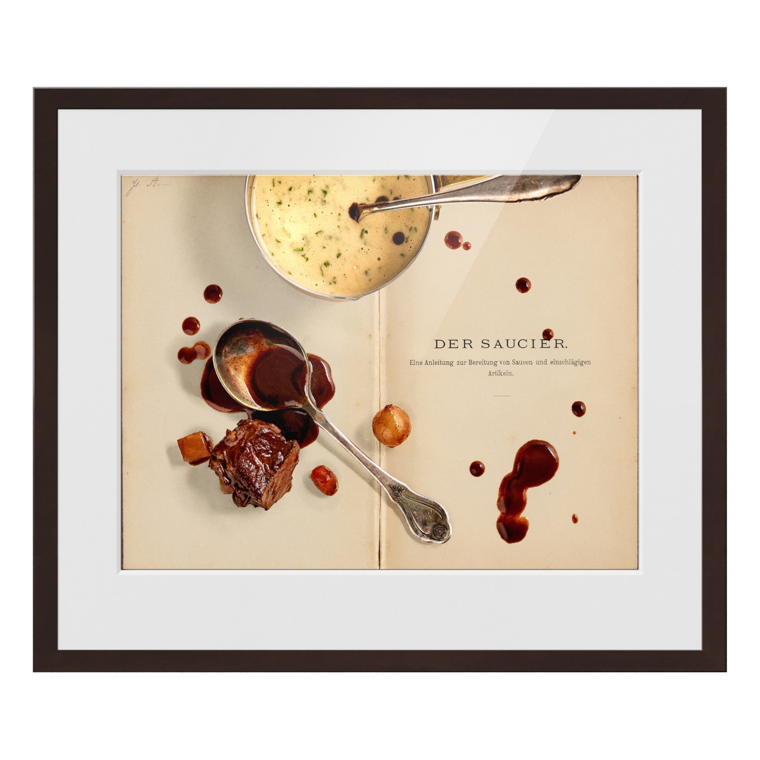 culinary timepieces "Der Saucier" gerahmter Print