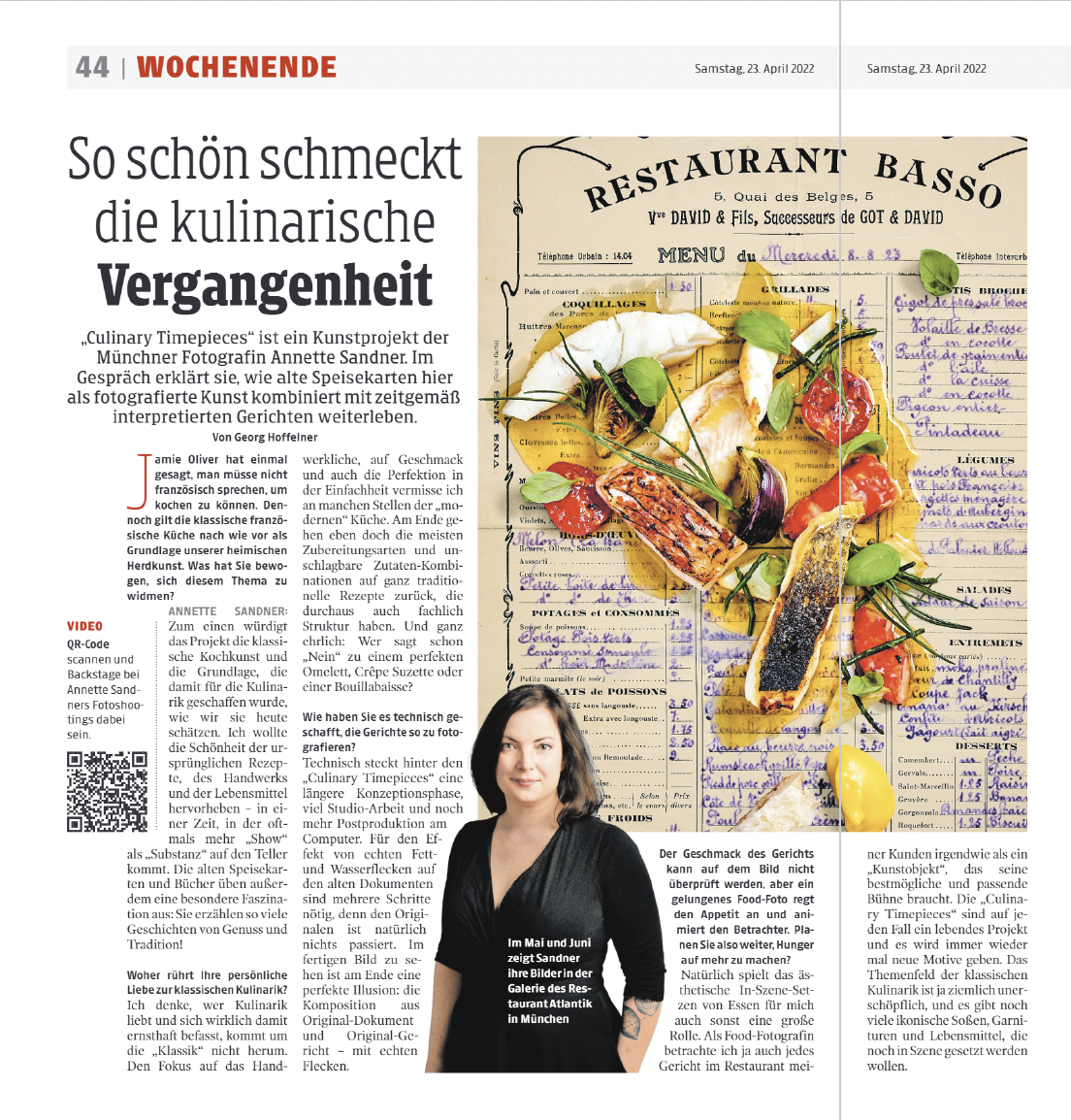 Kleine Zeitung 23.04.22 - So schön schmeckt die kulinarische Vergangenheit