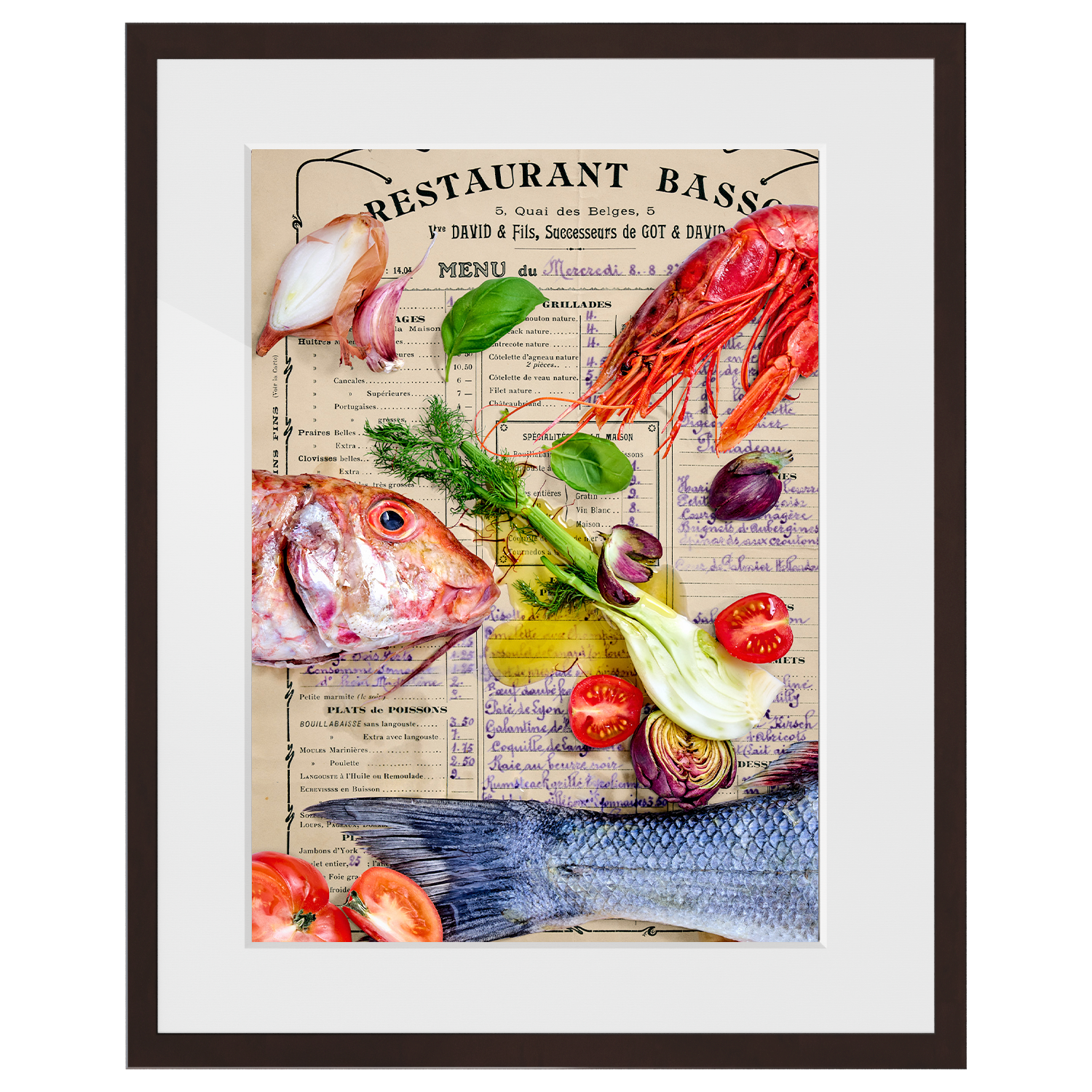 culinary timepiece "Bouillabaisse. Mis en place. 1923"