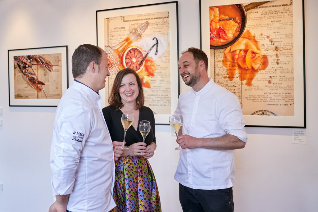 Ausstellungseröffnung 2022 München - Annette Sandner mit Sascha Kemmerer und Franz-Josef Unterlechner