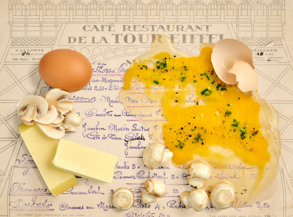 Omelette aux Champignons. Mise en place. 1935 | gerahmter Kunstdruck, limitiert – Bild 2