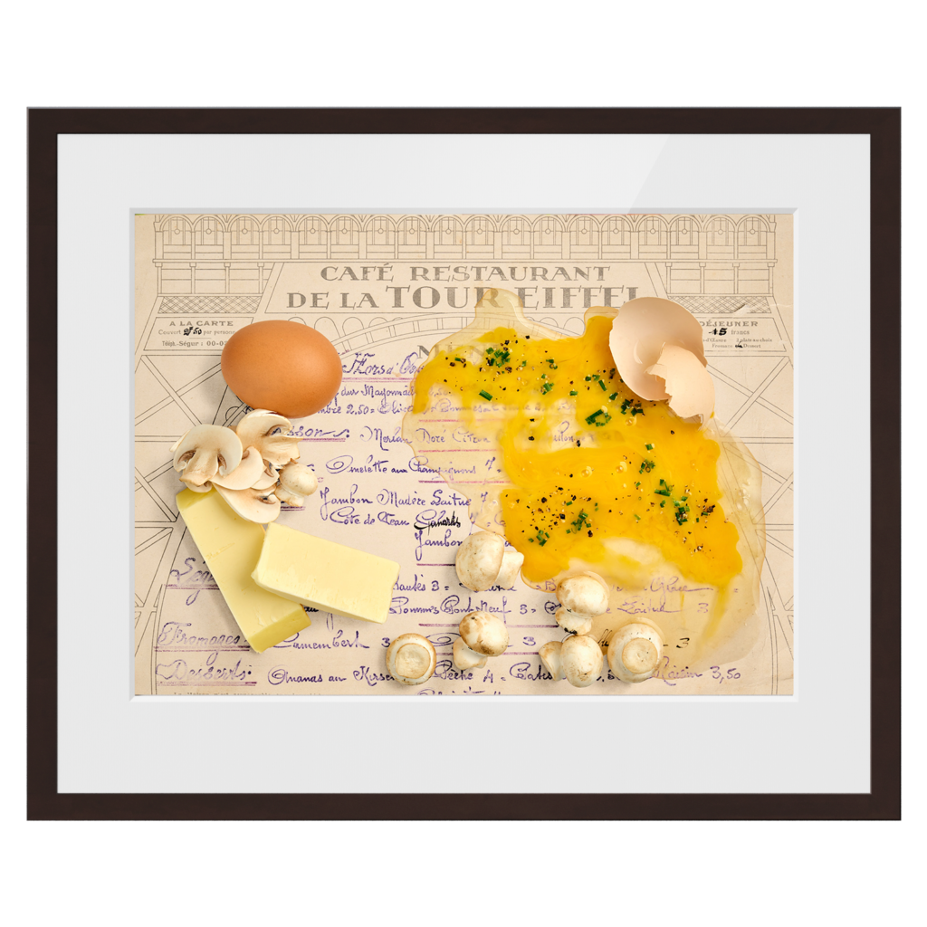 Omelette aux Champignons. Mis en place. 1935