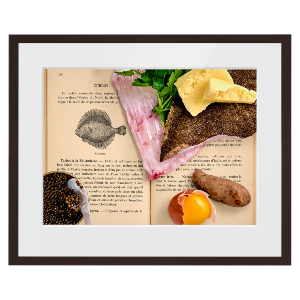 Turbot à la Hollandaise. Mise en place. 1903 | gerahmter Kunstdruck, limitiert