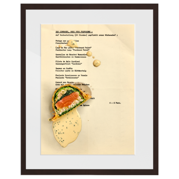 Saumon en Croûte | Tantris 70s | gerahmter Kunstdruck, limitiert