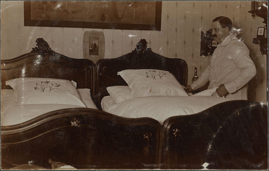 Hotel Montreux Palace, 1914-1917, Zimmer - Bildarchiv ETH Bibliothek Zürich