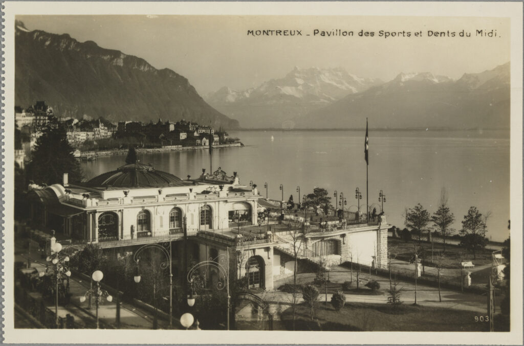 Montreux Montreux, Pavillon des Sports et Dents du Midi 1905 - 1915 ETH-Bibliothek Zürich, Bildarchiv / PK_017518